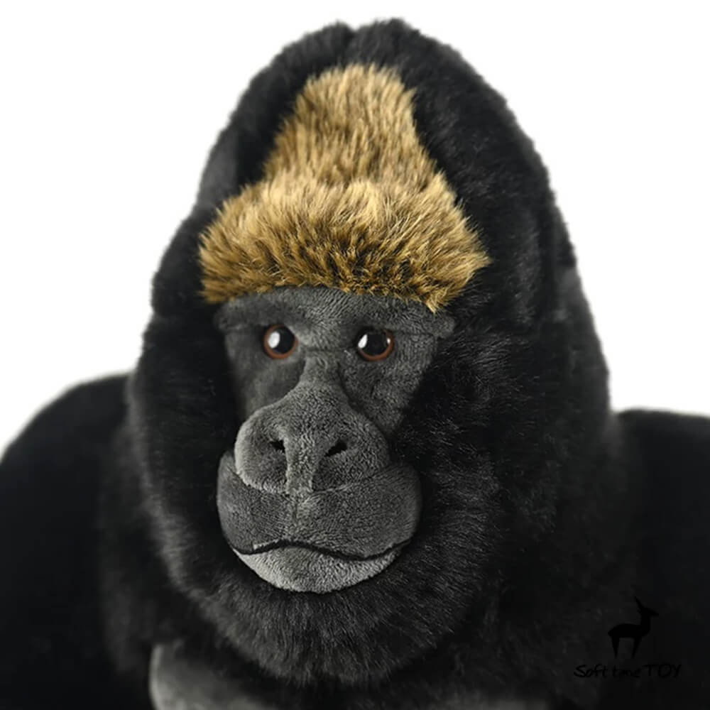 Realistic Silverback Gorilla Plush Toy - Image 5